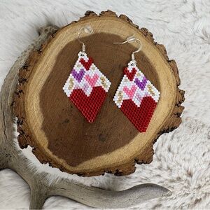 Beaded Valentine Earrings